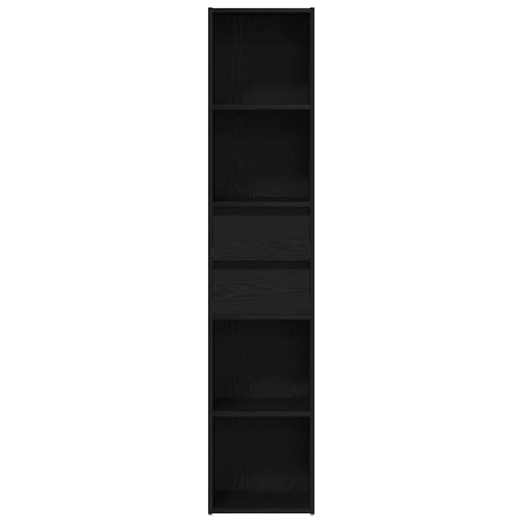 Könyvespolc 4 szintes 36 x 30 x 171 cm Szerelt Fa Fekete tölgy