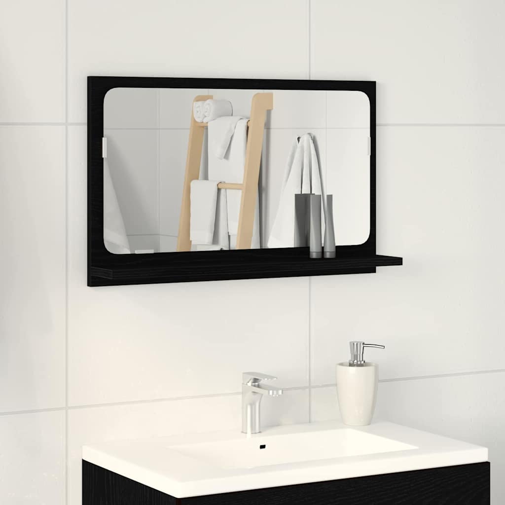 Tükörpolc Fekete tölgy 60 x 10,5 x 37 cm Szerelt Fa