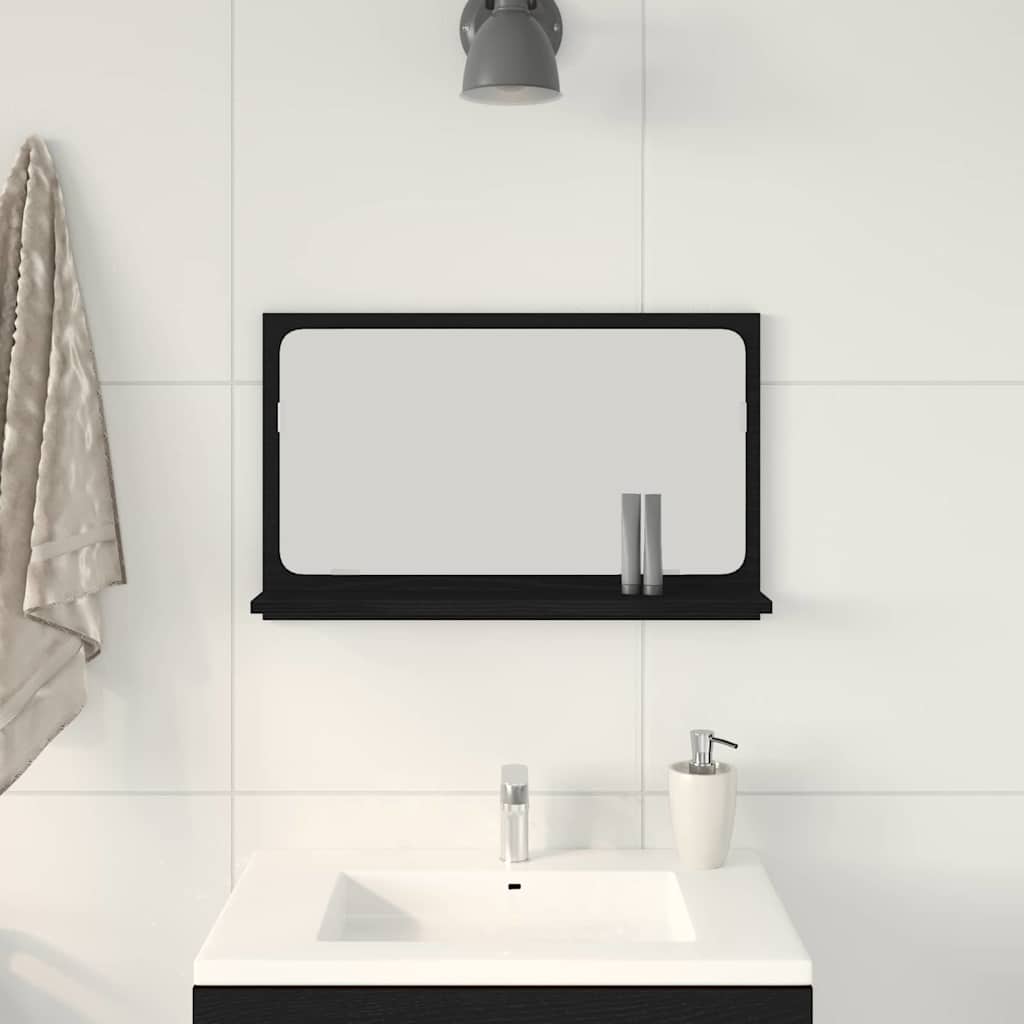 Tükörpolc Fekete tölgy 60 x 10,5 x 37 cm Szerelt Fa