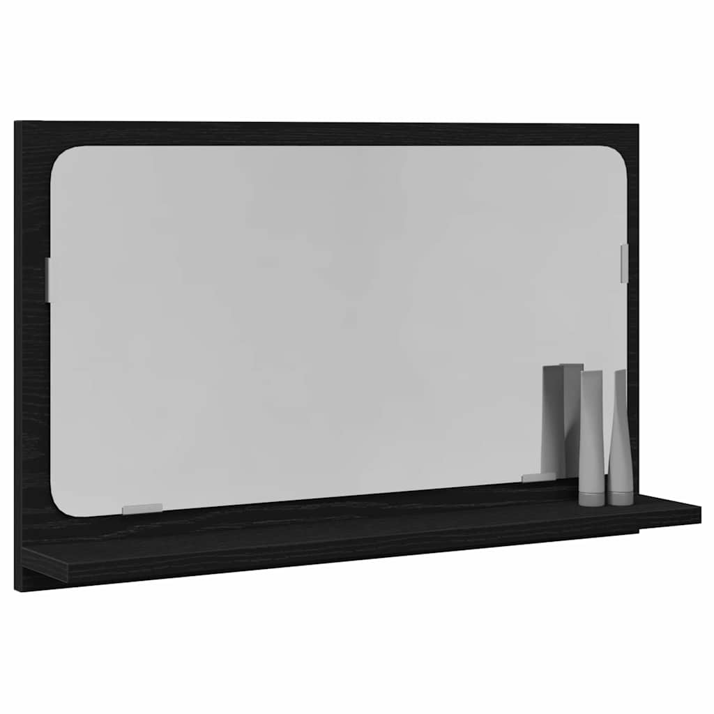 Tükörpolc Fekete tölgy 60 x 10,5 x 37 cm Szerelt Fa