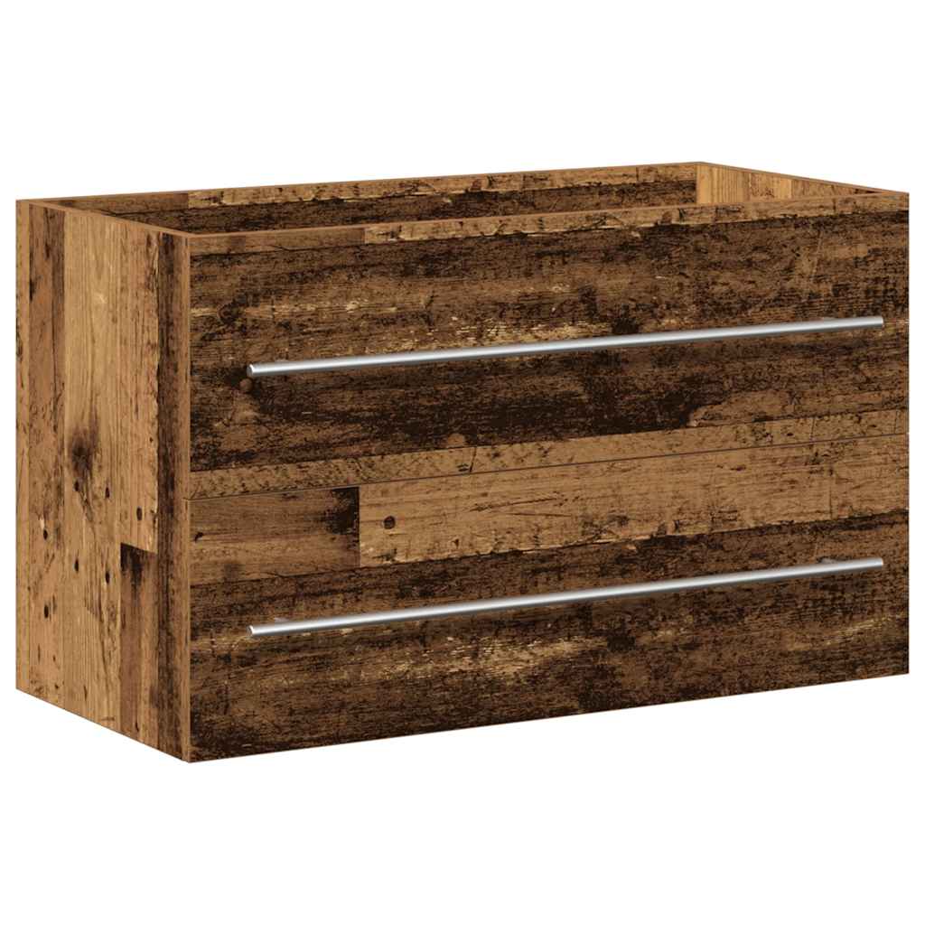antik fa színű szerelt fa mosdószekrény 80x38,5x48 cm
