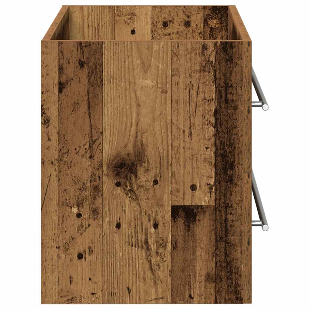 antik fa színű szerelt fa mosdószekrény 80x38,5x48 cm