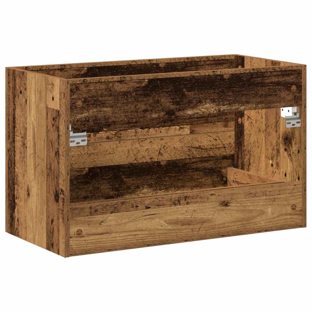 antik fa színű szerelt fa mosdószekrény 80x38,5x48 cm