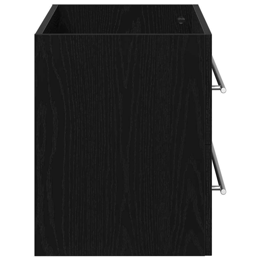 fekete tölgy szerelt fa mosdószekrény 100x38,5x48 cm