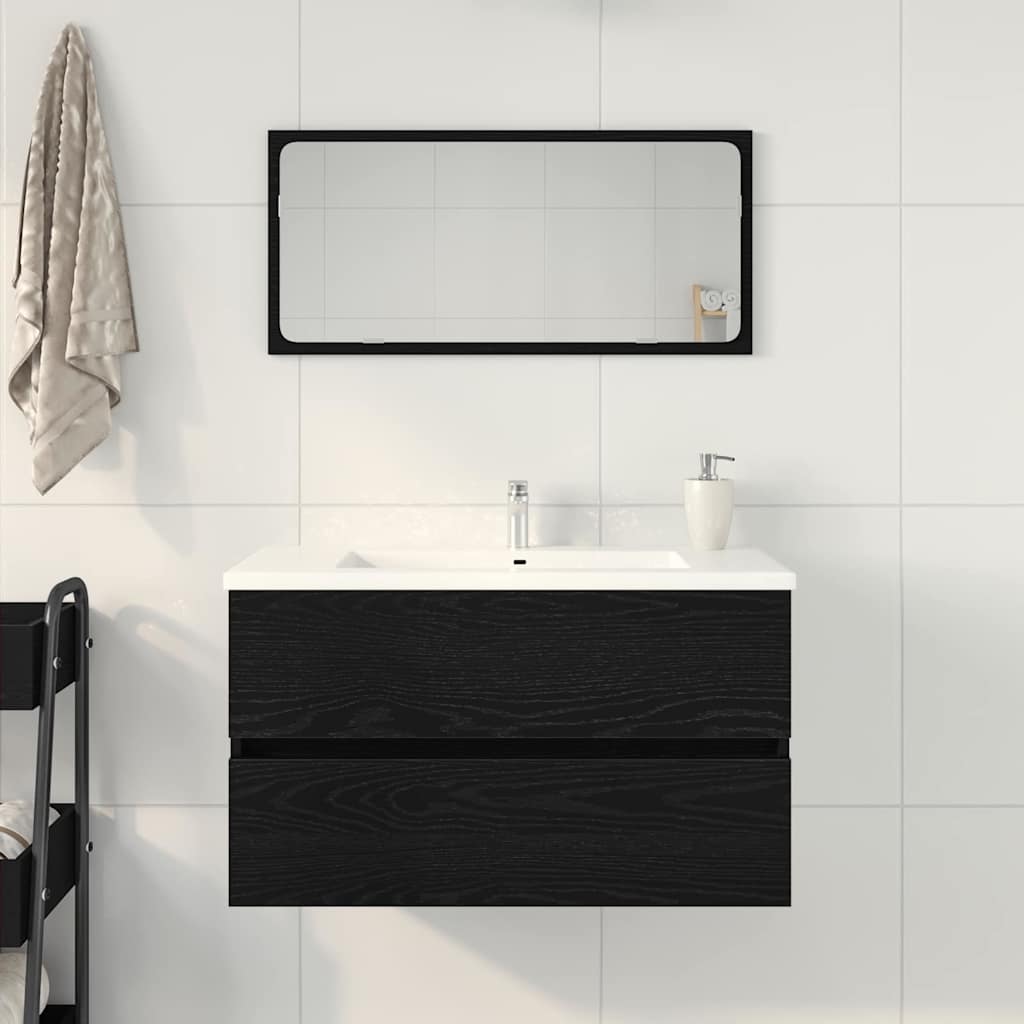 Fürdőszobai mosdószekrény Fekete tölgy 80 x 38,5 x 45 cm