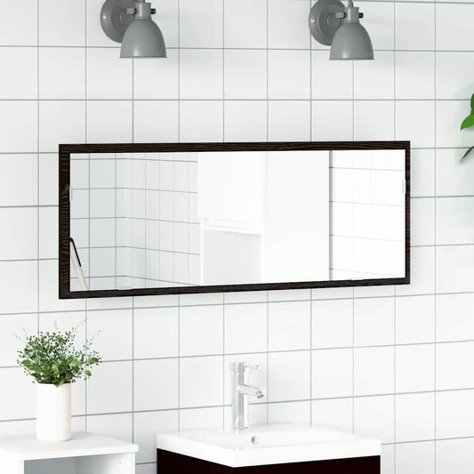 LED Fürdőszoba Tükör Fekete tölgy 100 x 8,5 x 37 cm Üveg