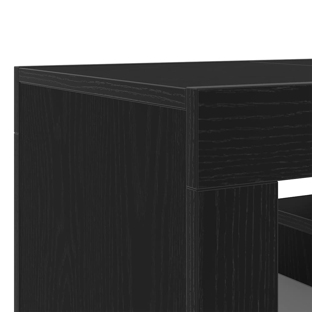 TV szekrény 120 x 35 x 40 cm Fekete tölgy Szerelt Fa