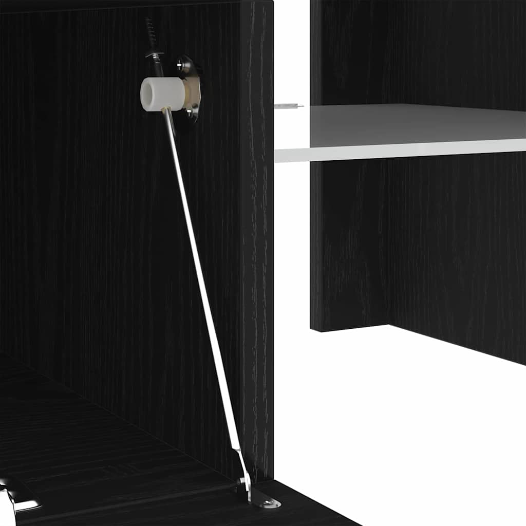 TV szekrény 120 x 35 x 40 cm Fekete tölgy Szerelt Fa