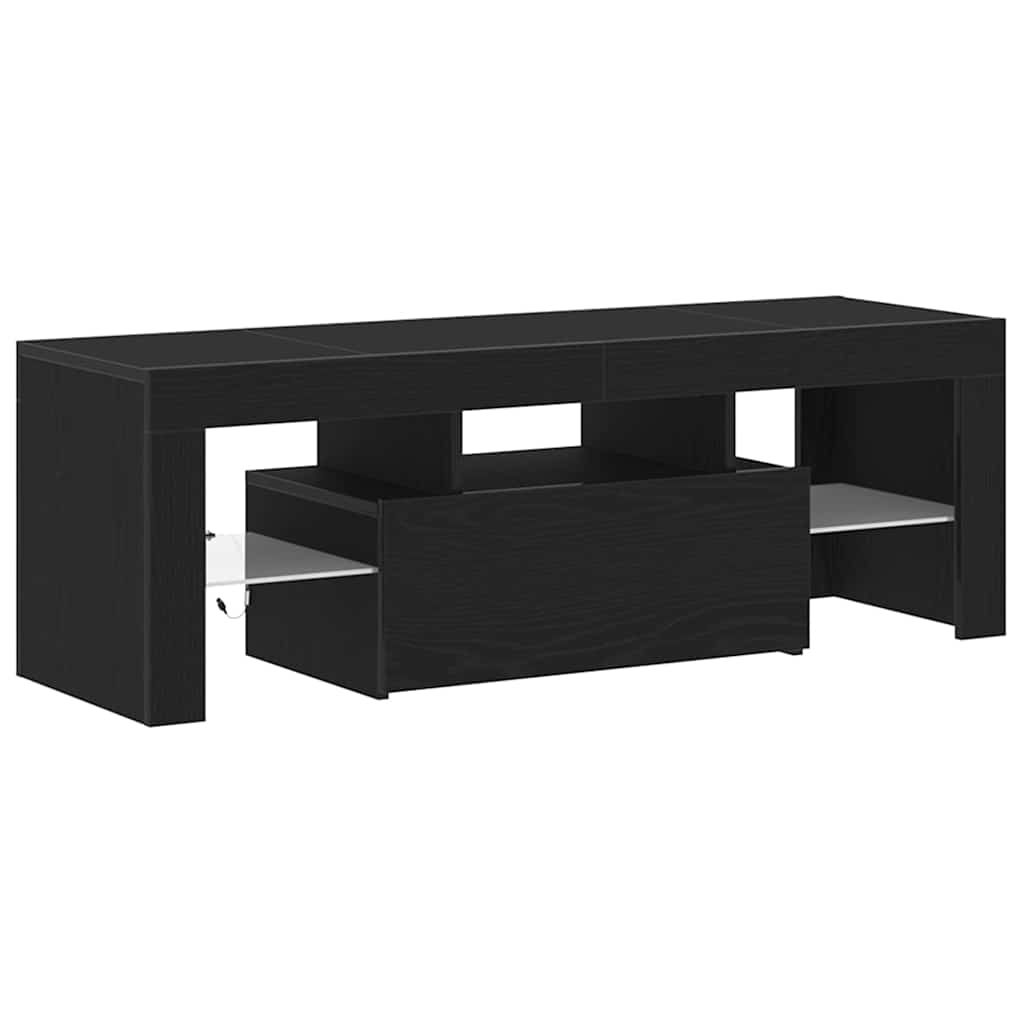 TV szekrény 120 x 35 x 40 cm Fekete tölgy Szerelt Fa