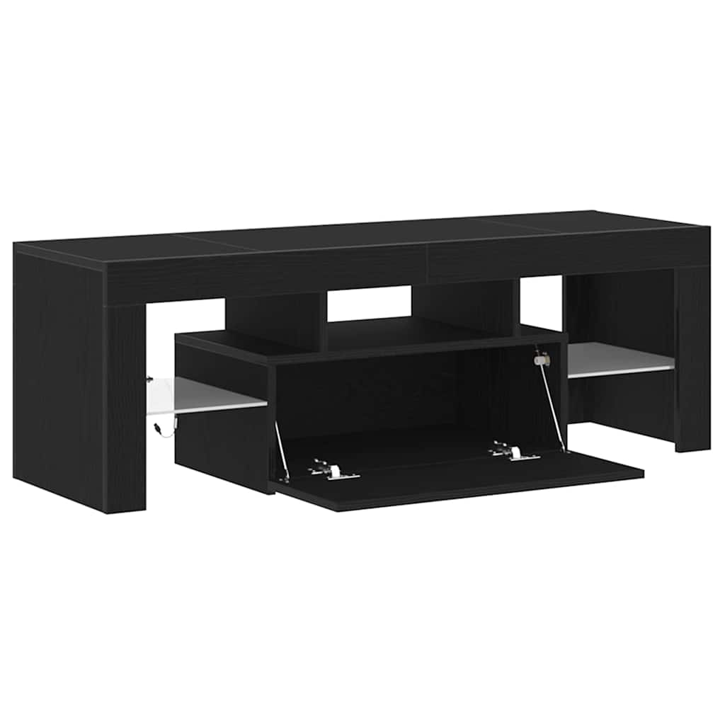 TV szekrény 120 x 35 x 40 cm Fekete tölgy Szerelt Fa