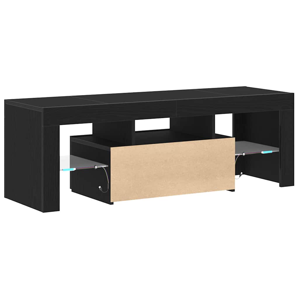 TV szekrény 120 x 35 x 40 cm Fekete tölgy Szerelt Fa