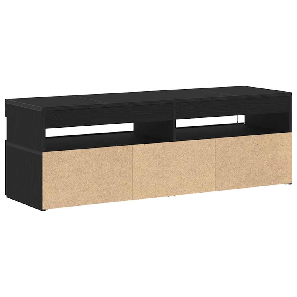 TV szekrény 120 x 35 x 40 cm Fekete tölgy Szerelt Fa