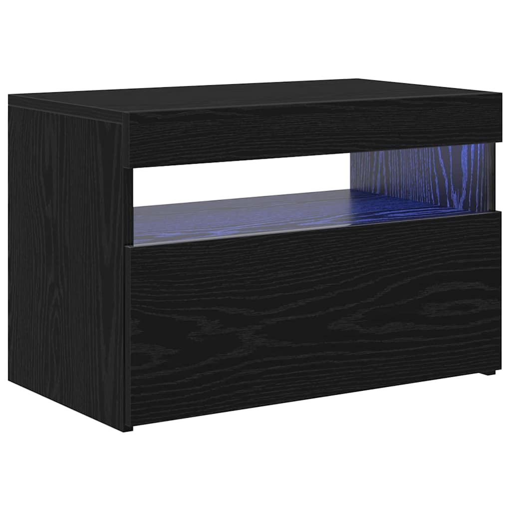 TV szekrény 60 x 35 x 40 cm Fekete tölgy Szerelt Fa