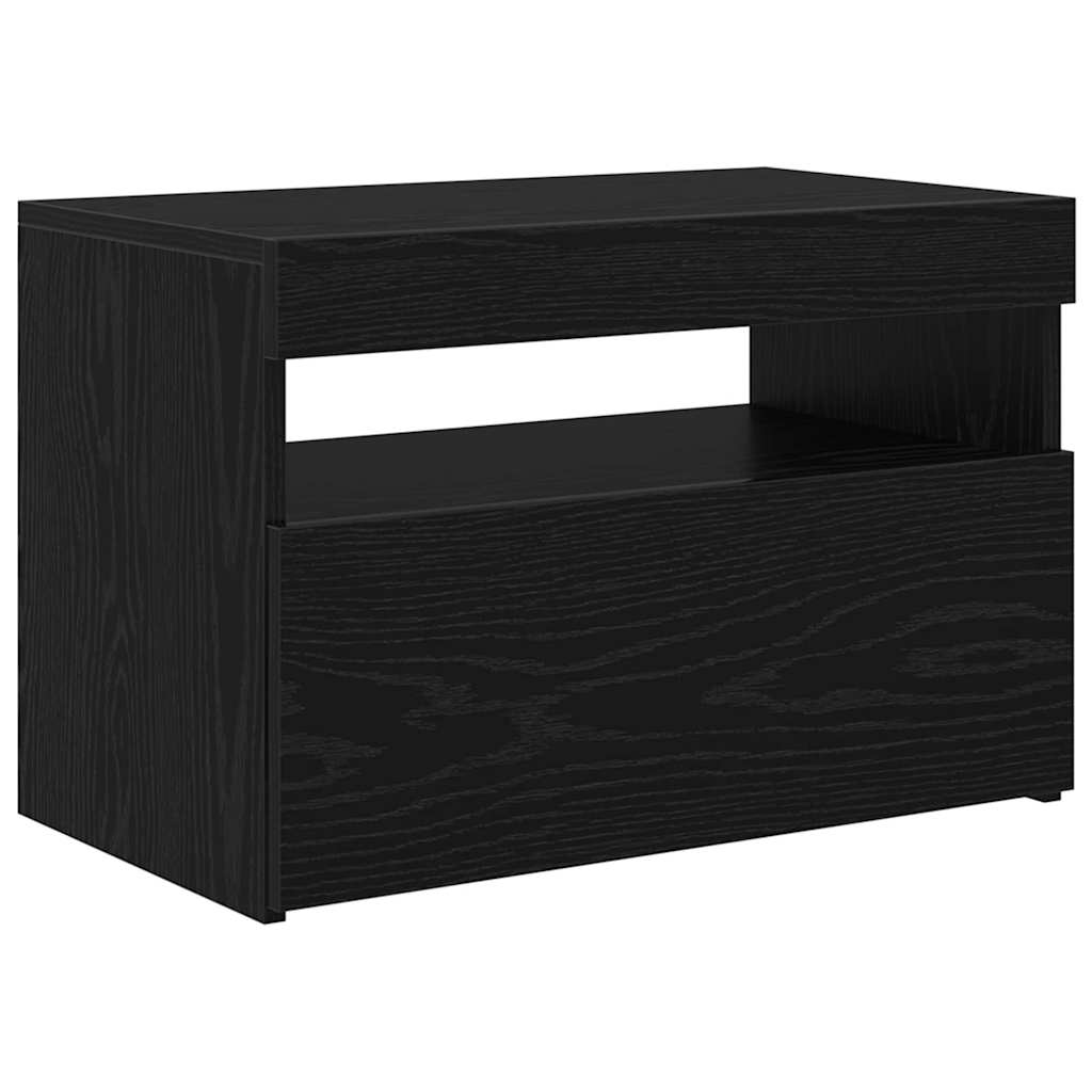 TV szekrény 60 x 35 x 40 cm Fekete tölgy Szerelt Fa
