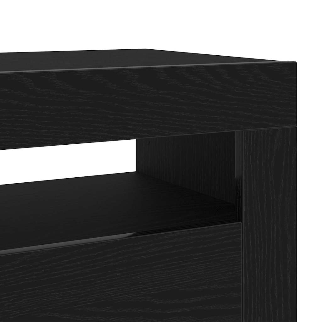 TV szekrény 75 x 35 x 40 cm Fekete tölgy Szerelt Fa