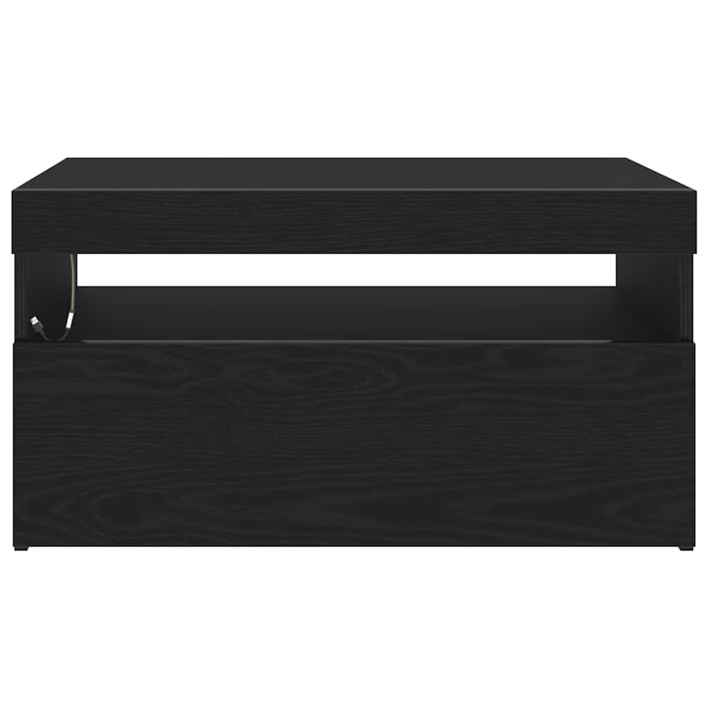 TV szekrény 75 x 35 x 40 cm Fekete tölgy Szerelt Fa