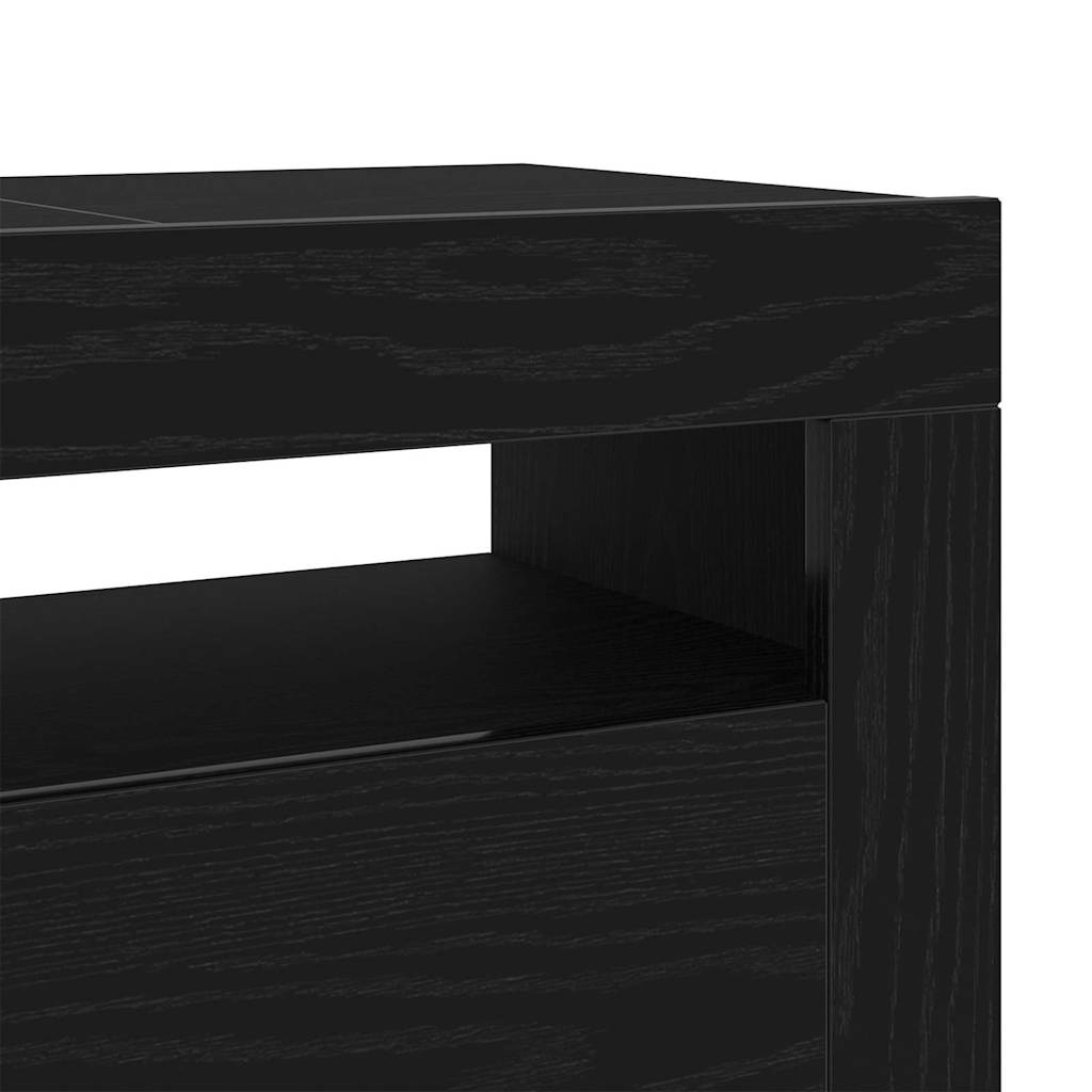 TV szekrény 120 x 35 x 40 cm Fekete tölgy Szerelt Fa