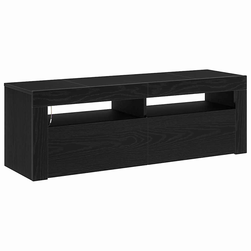 TV szekrény 120 x 35 x 40 cm Fekete tölgy Szerelt Fa
