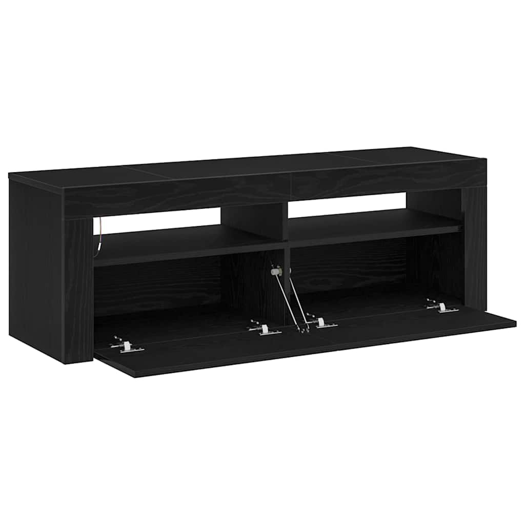 TV szekrény 120 x 35 x 40 cm Fekete tölgy Szerelt Fa