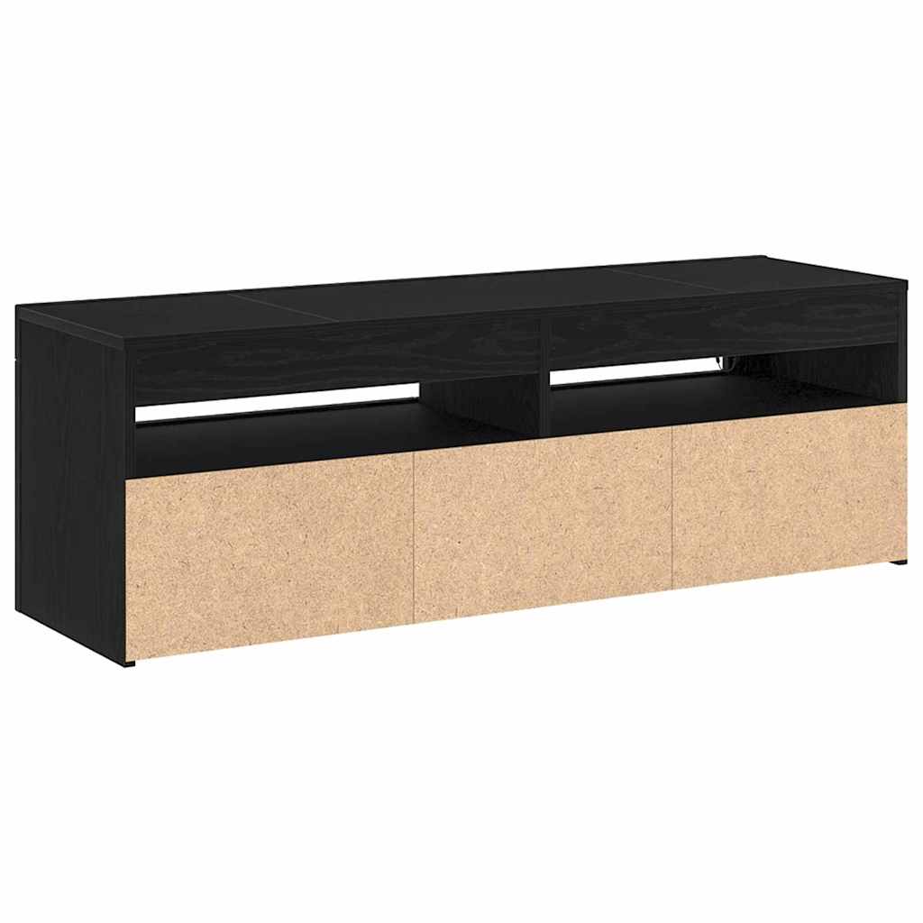 TV szekrény 120 x 35 x 40 cm Fekete tölgy Szerelt Fa