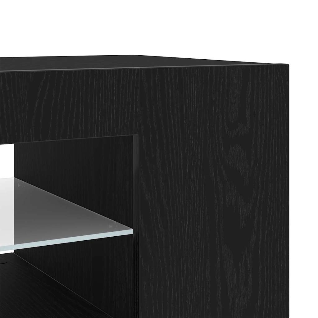 TV szekrény 135 x 39 x 30 cm Fekete tölgy Szerelt Fa