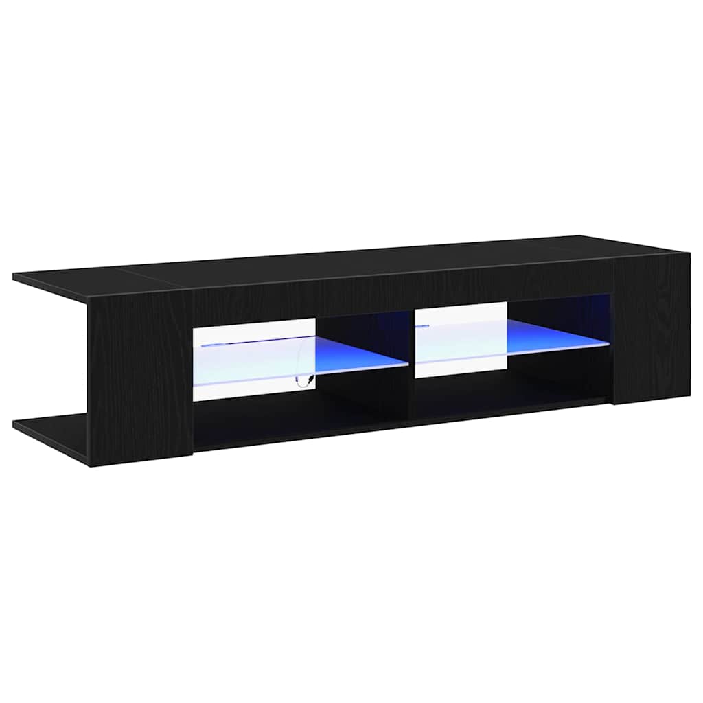 TV szekrény 135 x 39 x 30 cm Fekete tölgy Szerelt Fa