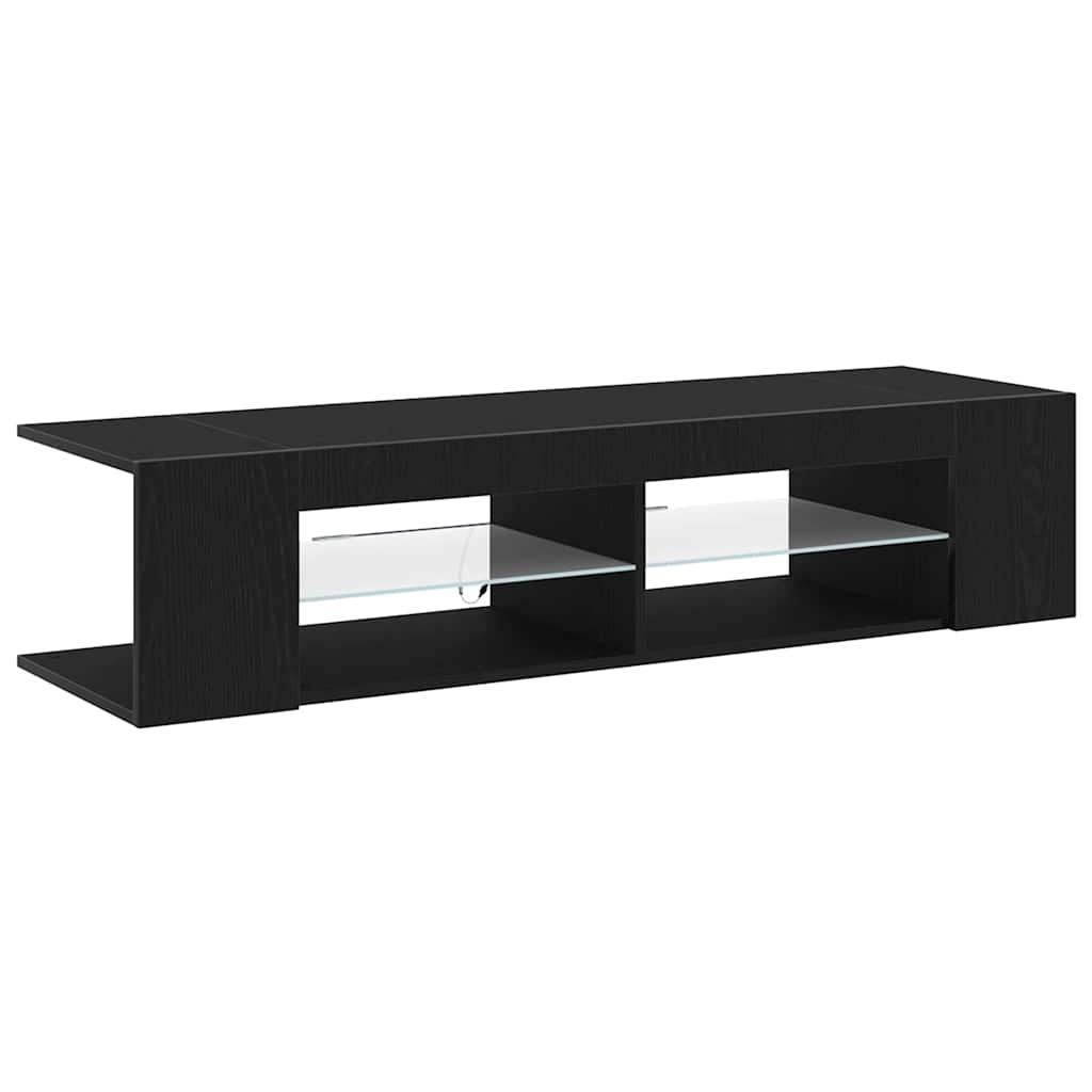 TV szekrény 135 x 39 x 30 cm Fekete tölgy Szerelt Fa