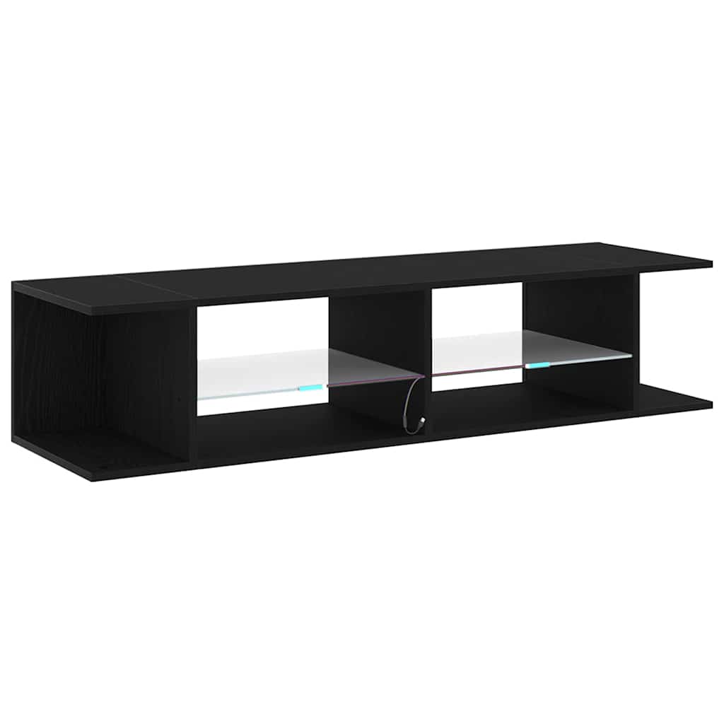 TV szekrény 135 x 39 x 30 cm Fekete tölgy Szerelt Fa