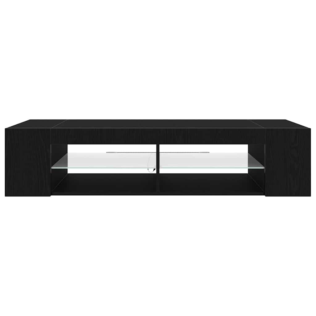 TV szekrény 135 x 39 x 30 cm Fekete tölgy Szerelt Fa