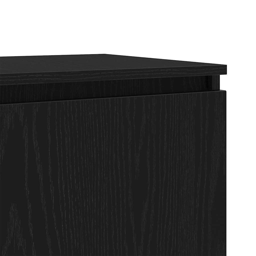 TV szekrény 140 x 38,5 x 36 cm Fekete tölgy Szerelt Fa