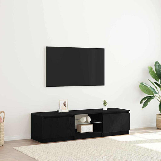 TV szekrény Fekete tölgy 140 x 38,5 x 36 cm Faanyag