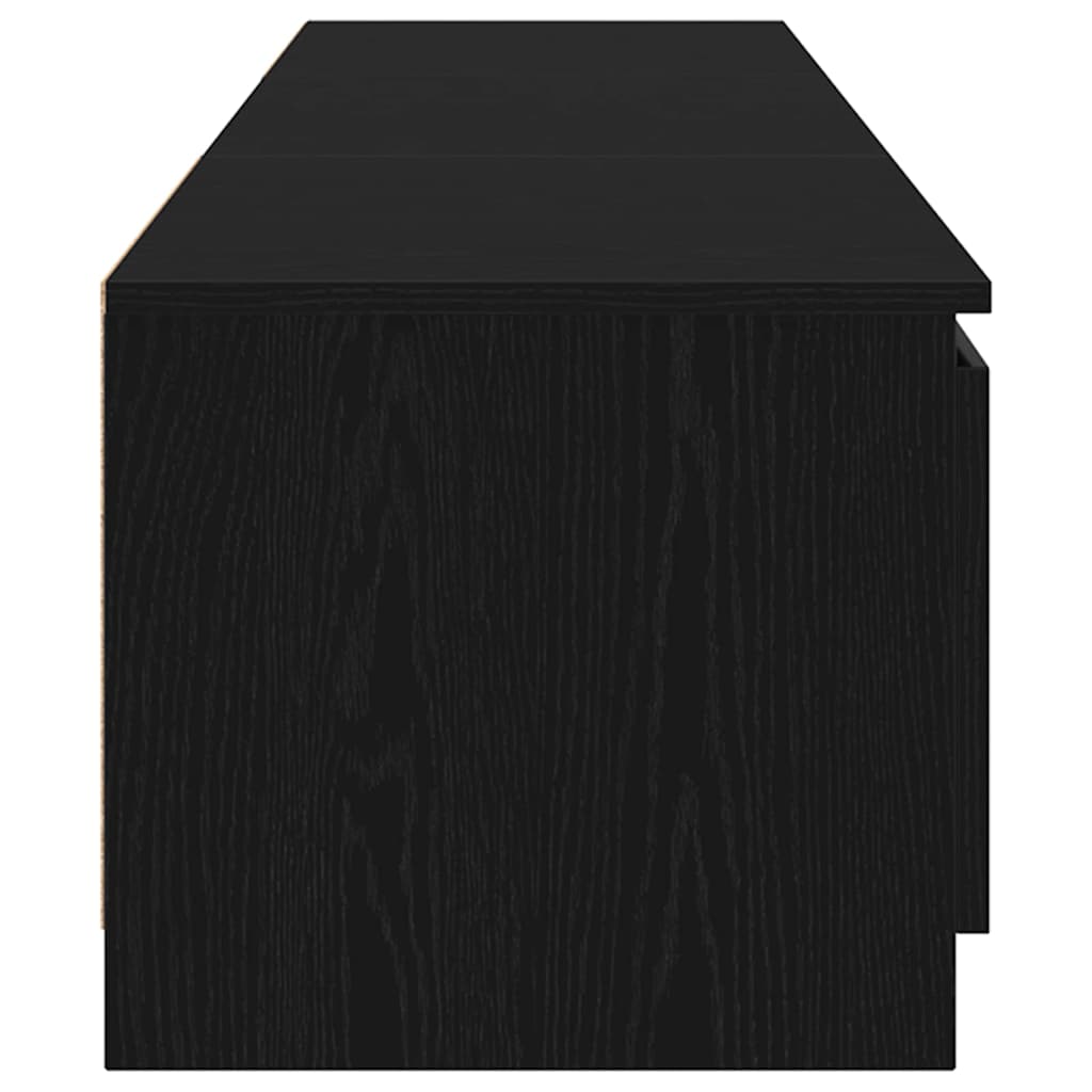 TV szekrény 140 x 38,5 x 36 cm Fekete tölgy Szerelt Fa