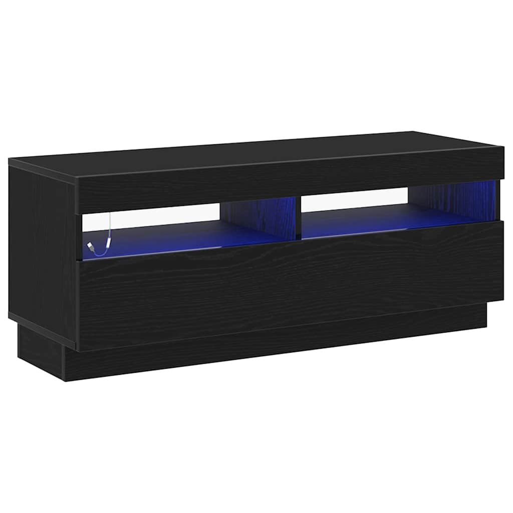 TV szekrény 100 x 35 x 40 cm Fekete tölgy Szerelt Fa