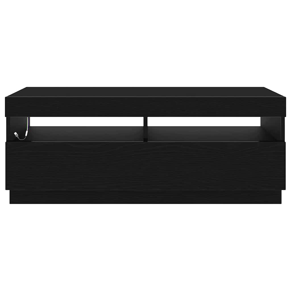 TV szekrény 100 x 35 x 40 cm Fekete tölgy Szerelt Fa