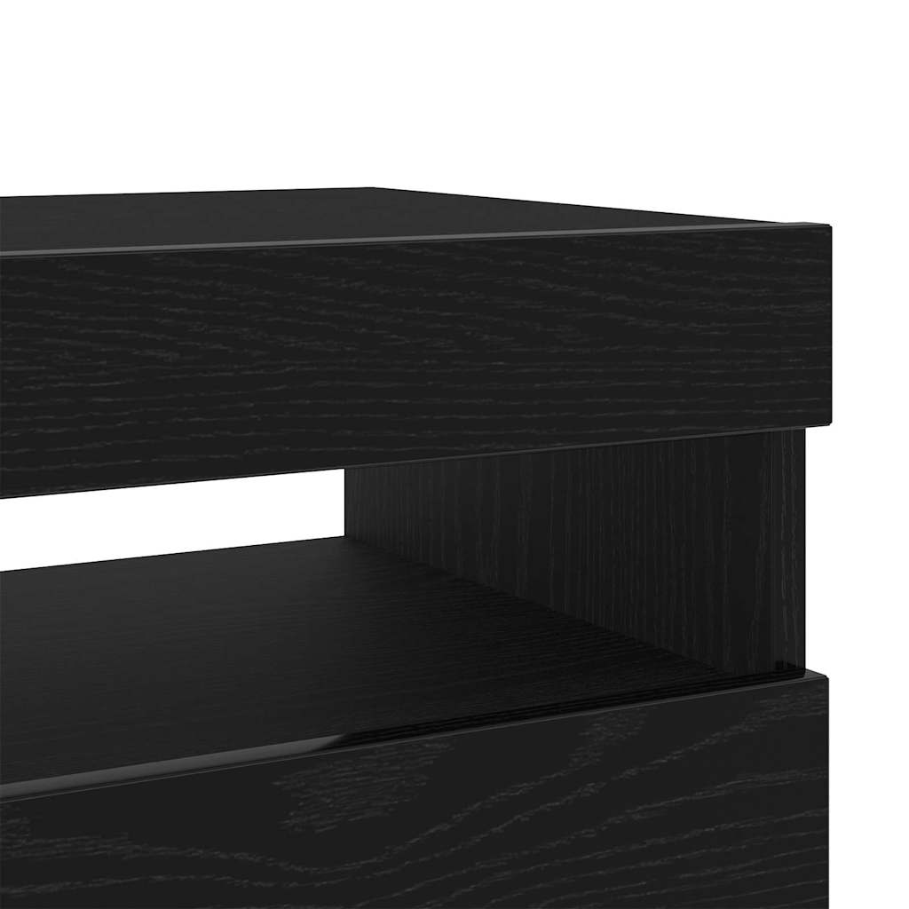 TV szekrény 80 x 35 x 40 cm Fekete tölgy Szerelt Fa