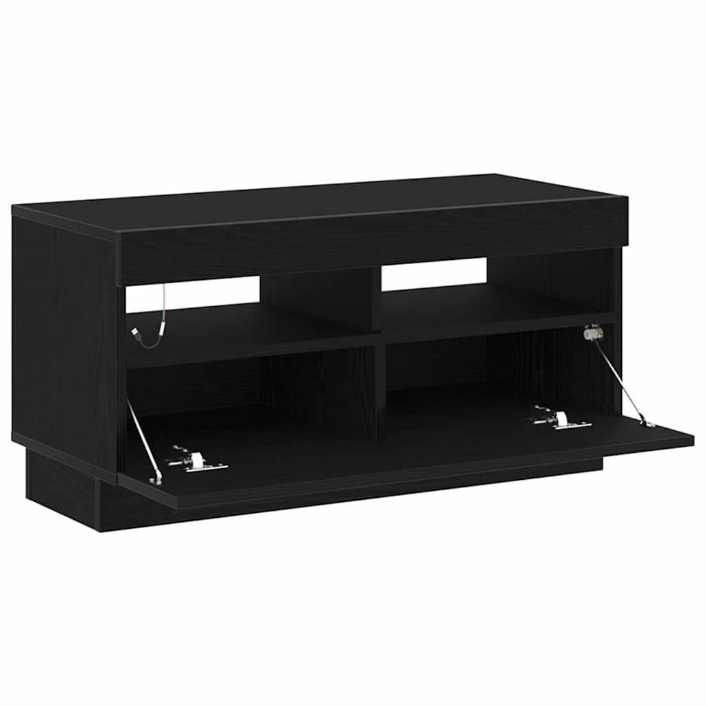 TV szekrény 80 x 35 x 40 cm Fekete tölgy Szerelt Fa