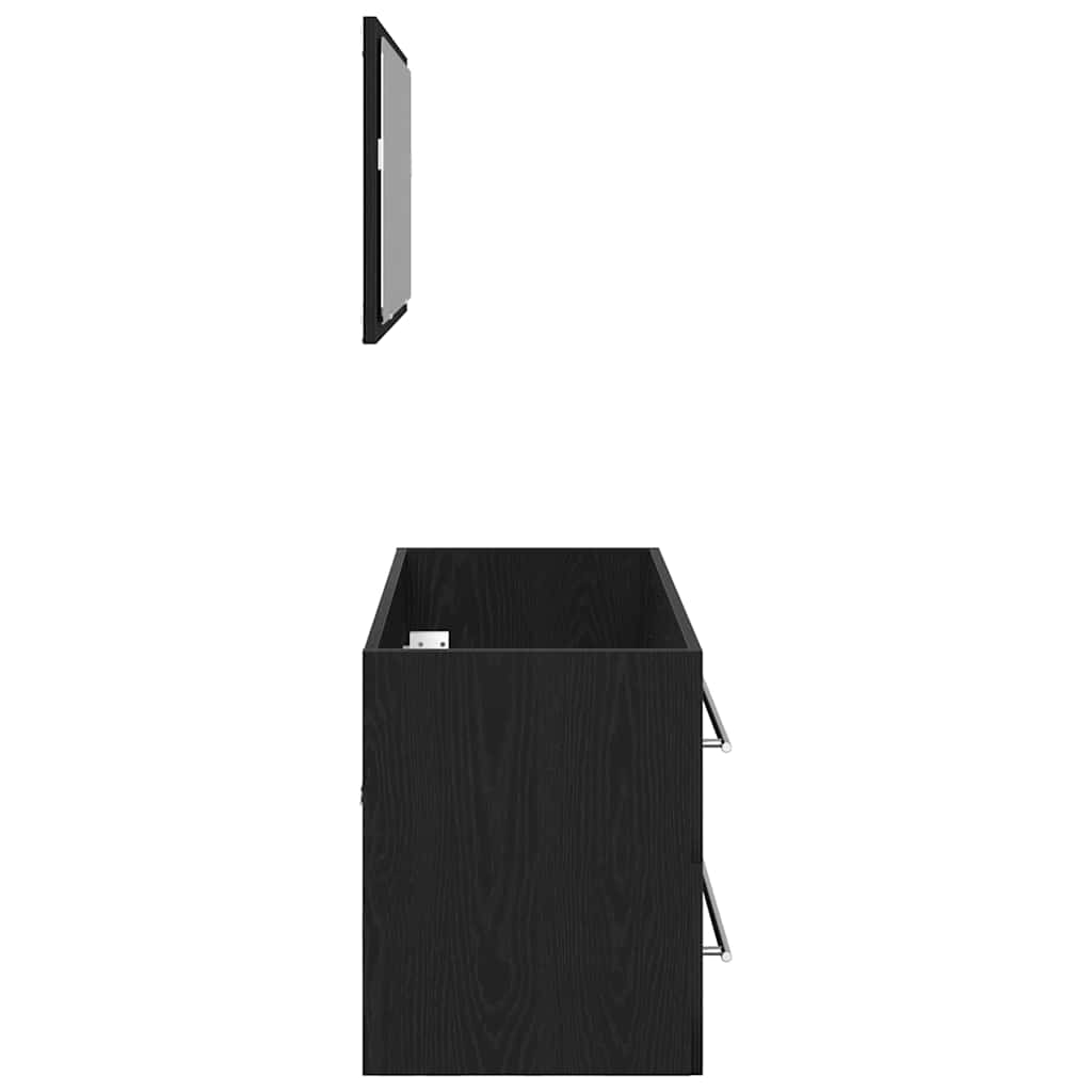 Mosdó Szekrény fiókkal Fekete tölgy 90 x 45 x 1.5 cm Faanyag