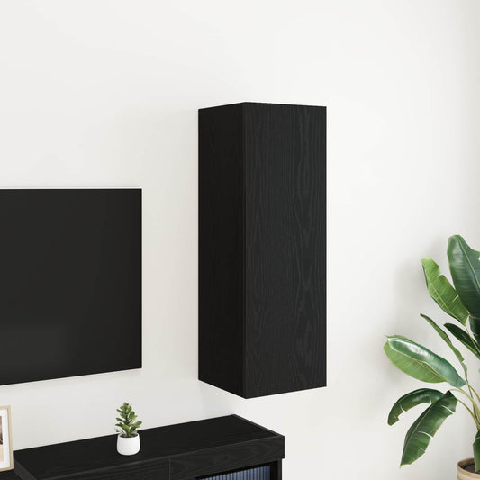 Fali TV Szekrény Fekete tölgy 30,5 x 30 x 90 cm Faanyag