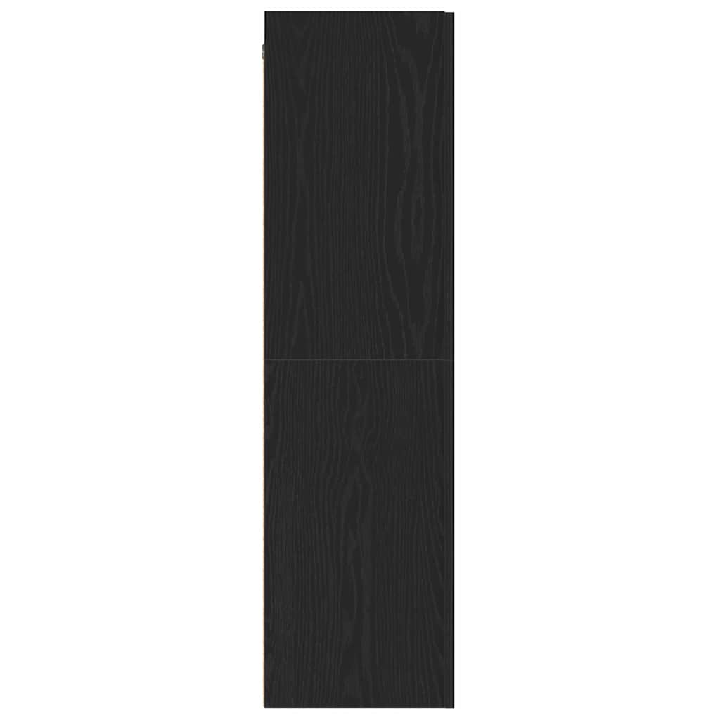 Fali TV Szekrény 30,5 x 30 x 110 cm Fekete tölgy Szerelt Fa