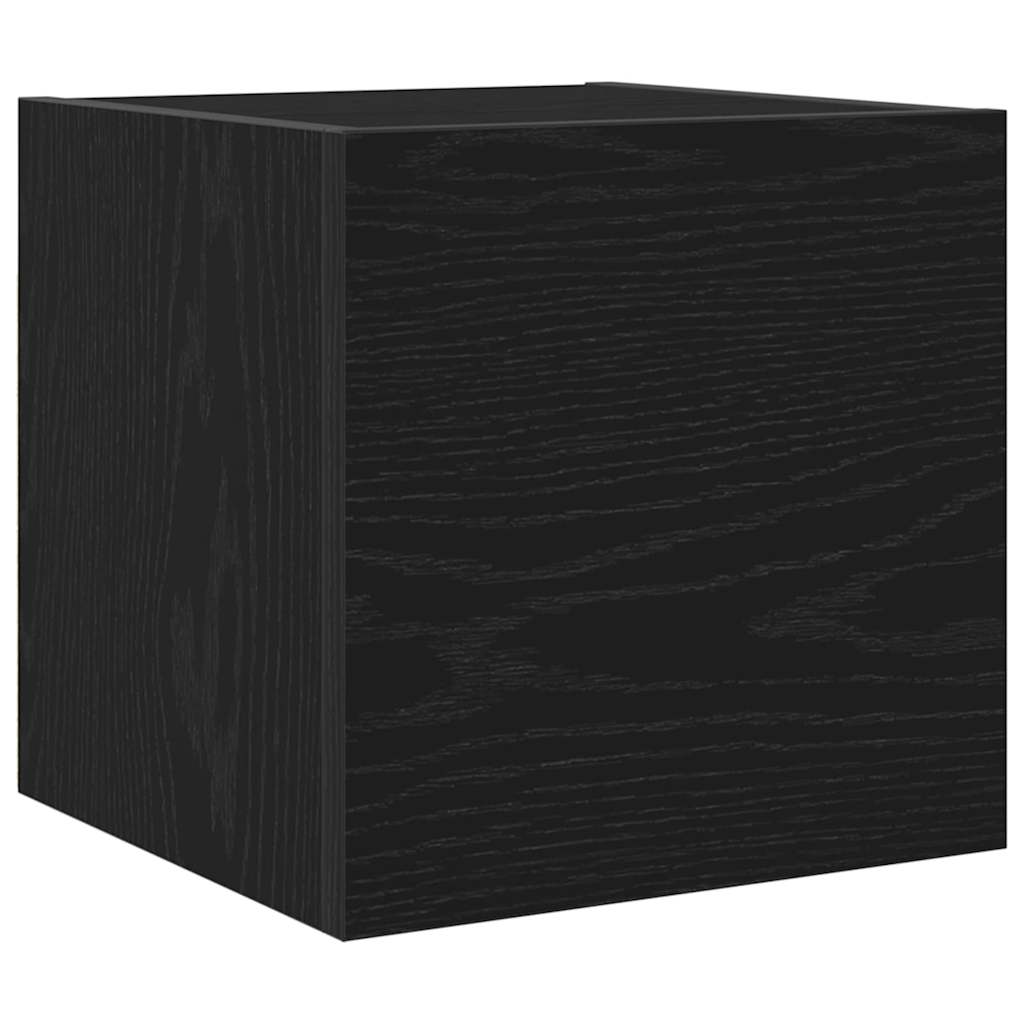 Fali TV Szekrény 2 pcs Fekete Tölgy 30,5 x 30 x 30 cm