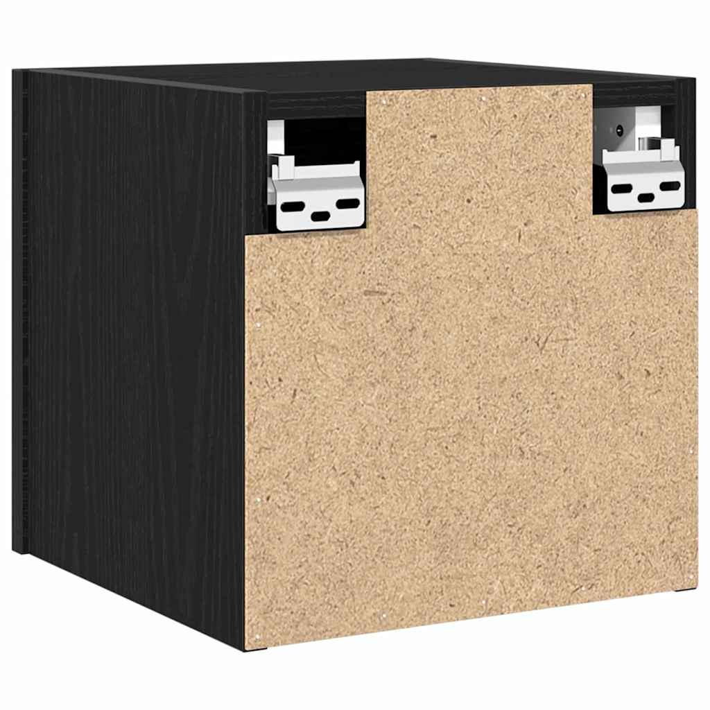 Fali TV Szekrény 2 pcs Fekete Tölgy 30,5 x 30 x 30 cm