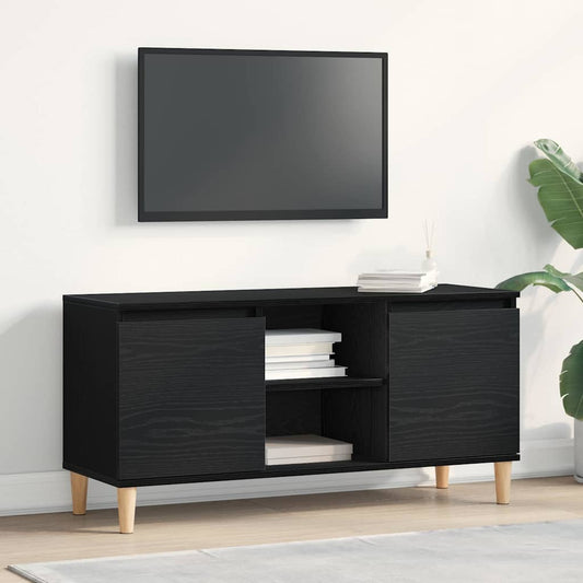 TV szekrény Fekete tölgy 102 x 35 x 50 cm Faanyag