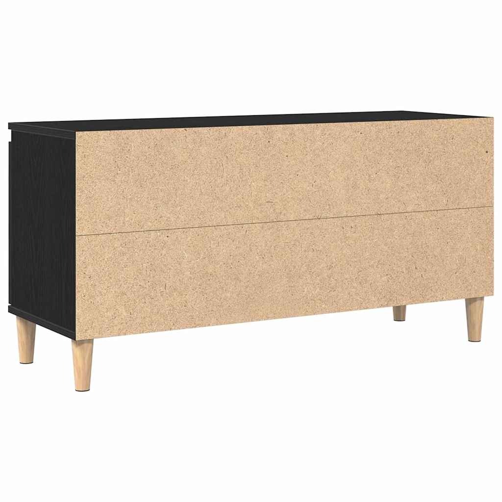 TV szekrény 102 x 35 x 50 cm Fekete tölgy Szerelt Fa