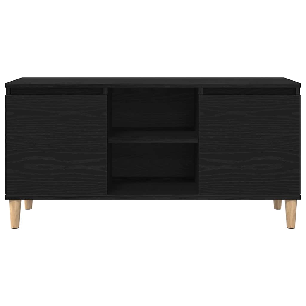 TV szekrény 102 x 35 x 50 cm Fekete tölgy Szerelt Fa