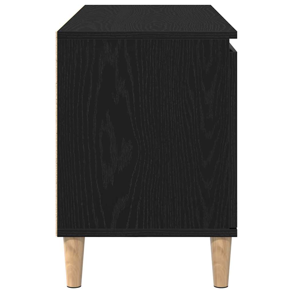 TV szekrény 102 x 35 x 50 cm Fekete tölgy Szerelt Fa