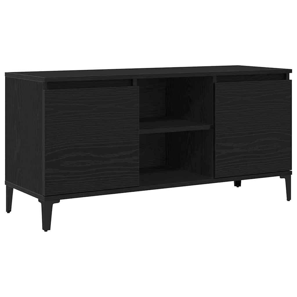 TV szekrény 102 x 35 x 50 cm Fekete tölgy Szerelt Fa