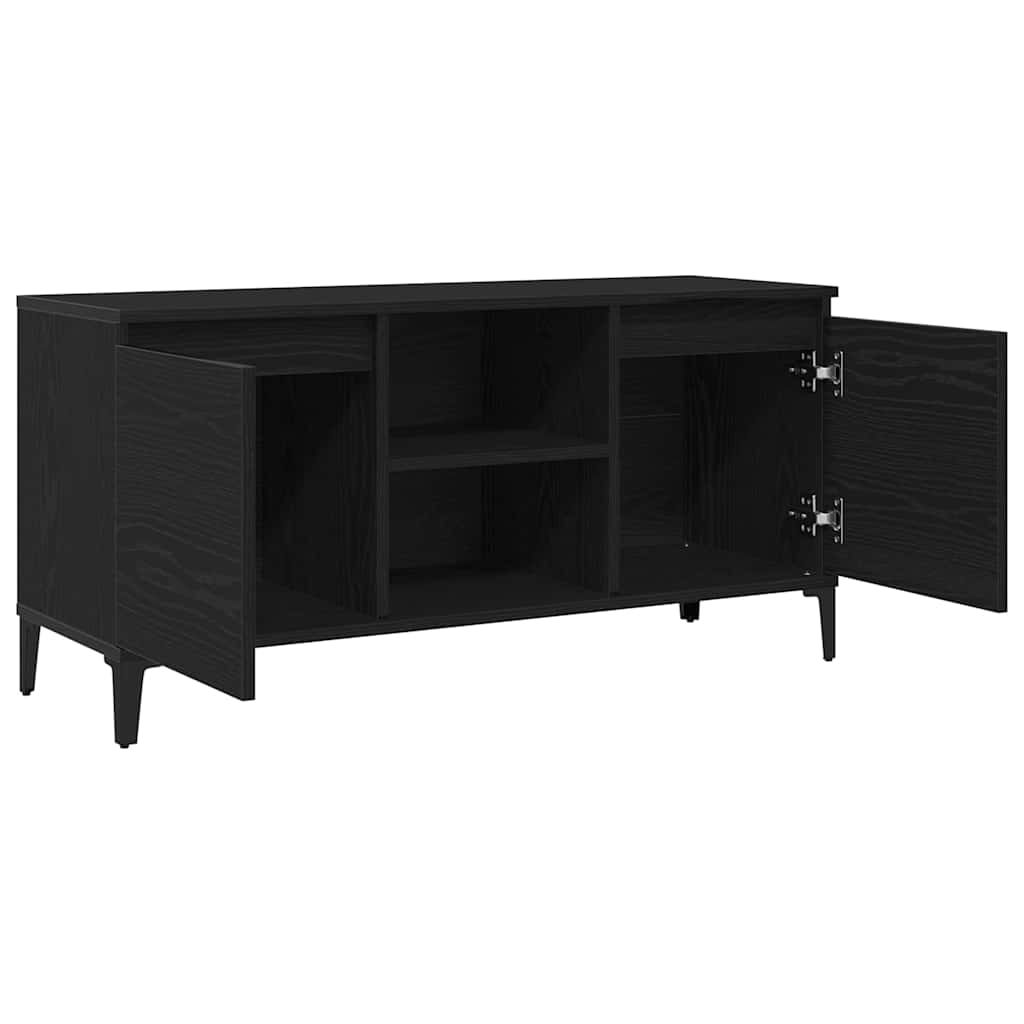 TV szekrény 102 x 35 x 50 cm Fekete tölgy Szerelt Fa