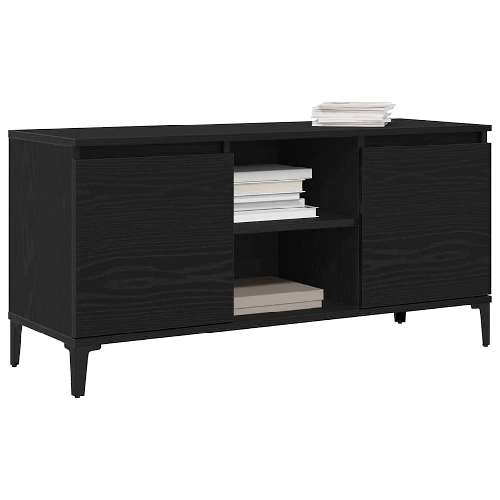 TV szekrény 102 x 35 x 50 cm Fekete tölgy Szerelt Fa