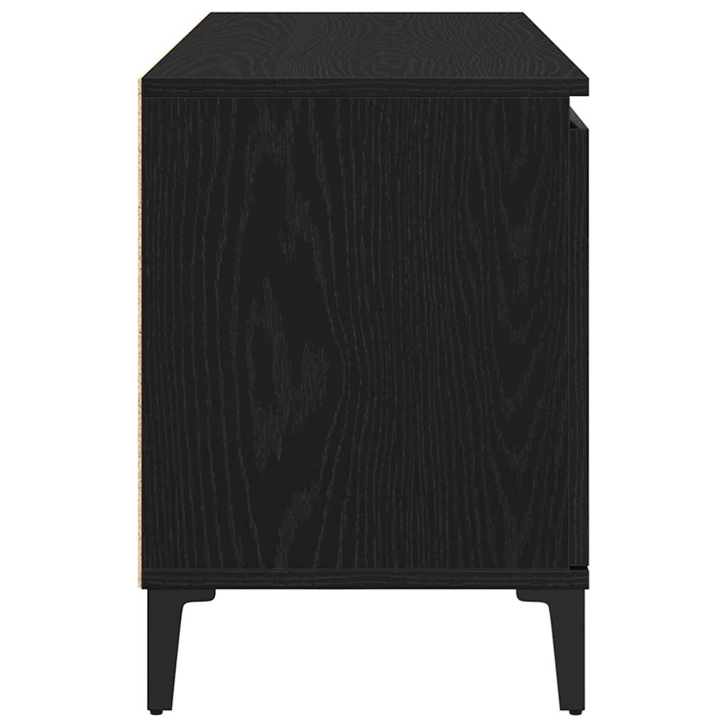 TV szekrény 102 x 35 x 50 cm Fekete tölgy Szerelt Fa