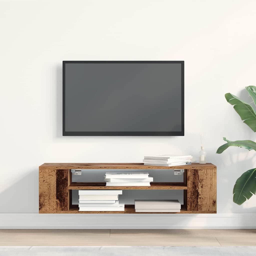 TV szekrény 100 x 30 x 26,5 cm Régi fa Szerelt Fa
